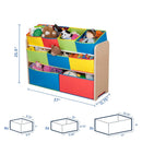 Deluxe 9-Bin Toy Storage Organizer Natural/Primary