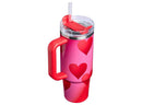 30 oz Stainless Steel Quencher Tumbler - Rouge Heart Gradient