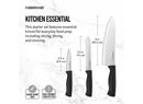 3 Piece Chef Knife Set - Black