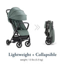 Inglesina Quid Stroller - Manta Blue - Ultra Compact Lightweight Travel Stroller for Babies and Toddlers, Airplane Overhead, Foldable, Reclining Seat, Collapsible Canopy, 3 Months - 50 lbs, BPA Free