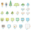 150PCS 3-in-1 Theme Magnetic Tile Set - Aquarium Safari and Metro Theme