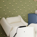 Kiwi Deluxe Power Recliner and Swivel Glider with Heat and Massage - Performance Ivory Boucle
