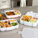 Reusable 3-Compartment Meal Prep Containers - 3 Pack