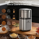 Coffee Grinder and Spice Grinder - Silver