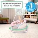 Simple Comfort Compact Soothing Baby Swing - Pink Chambray