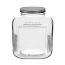 128oz Clear Glass Food Storage Jar with Stainless Steel Lid