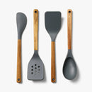 4-Piece Wood and Nylon Kitchen Utensil Set