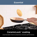 12pc Extended Life Essential Ceramic Cookware Set: Hard Anodized Aluminum, Dishwasher-Safe, Induction Compatible