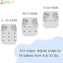 Baby Cloth Diapers One Size Adjustable Washable Reusable for Baby Girls and Boys 6 Pack with 12 Inserts 6BM98