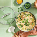 6qt Nonstick Ceramic Coated Aluminum Stock Pot - Dark Gray