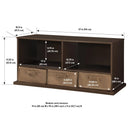 Shelf Storage Cubby with Three Baskets