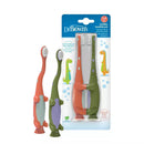Travel Size Toddler Manual Toothbrush with Soft Bristles - Green & Orange