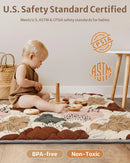 Baby Play Mats for Floor, 50x50 Play Mat for Playpen - Boho