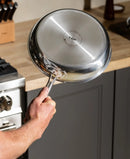 T-Fal Hybrid Mesh Stainless Steel 6 Quart Shallow Pan with Lid - Silver