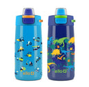 2pk Colby Kids' Stainless Steel 12oz Water Bottles - Blue/Blue