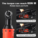 18V Cordless Electric Ratchet Wrench Set with 2 Batteries & Fast Charger