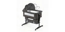 Semphis Baby Bassinet Foldable Portable Bedside Crib,Storage Basket Breathable Mesh - Dark Grey