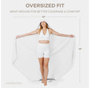 Muslin Adult Hooded Towel Large - White
