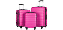 3 Piece Expandable Lightweight Hardshell Luggage Set - Pink