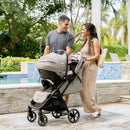 Nutmeg Travel System with Mint Infant Car Seat - Maple