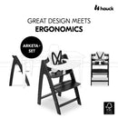 High Chair with Cushion - Blackwashed