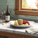 13"x18" Porcelain Oval Serving Platter - White