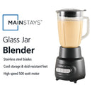 5-Speed Glass Blender - Black