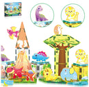 52PCS Dinosaur & Safari Magnetic Tile Set