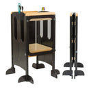 EZ Fold 'N Grow Learning Toddler Tower - Charcoal & Natural