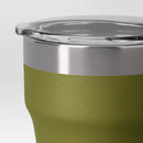 12oz 2pk Stacking Short Tumbler with Lid Green - Room Essentials™