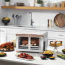 French Door 6-Slice Digital Toaster Oven Air Fryer with Integrated Temperature Probe, 24L - White