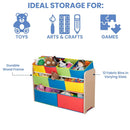 Deluxe 9-Bin Toy Storage Organizer Natural/Primary