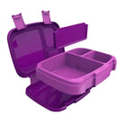4-Compartment Lunch Box Containers - Purple and Teal