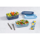 2pk Plastic Lunch Stack Food Storage Container Blue