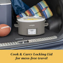 Programmable 7-Quart Cook & Carry Slow Cooker - Grey