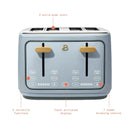 4-Slice Toaster with Touch-Activated Display - Cornflower Blue