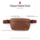 Diaper Waist Pack - Brown Leather