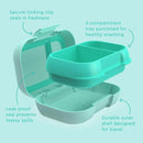 2 Compartment Leak-Proof Bento Box - Aqua