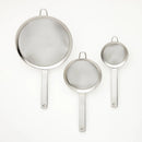 3-Piece Stainless Steel Mesh Strainer Set - Silver