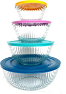 8-Piece Glass Mixing Bowl Set