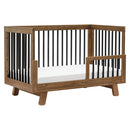 Hudson 3-in-1 Convertible Crib - Natural Walnut/Black