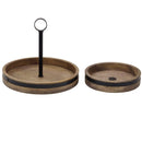 2-in-1 Tiered Lazy Susan - Brown