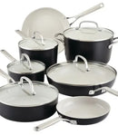 12 Piece Ceramic Cookware set Black
