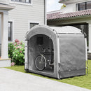 Bike Storage Shed Tent, Portable And Waterproof With 210D Oxford Fabric And Carry Bag For 3-4 Bicycles, Dark Gray
