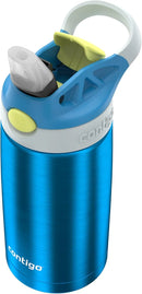 Insulated Stainless Steel Water Bottle with Straw - Blue Poppy/Glacier
