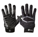 Cutters Game Day Receiver Gloves - Black L/XL: Silicone Strap Closure