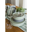 16pc Stackable Hand-Finished Stoneware Dinnerware Set - Semi-Matte Sage