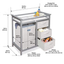 Modern Baby Changing Table - Cool Gray