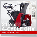 Toro SnowMaster 724 QXE (36002) 24" Snow Blower Two-Stage Electric Start OHV Toro 212cc Engine CLOSEOUT