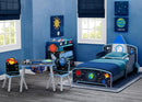 Rocket Ship Wood Toddler Bed - Blue